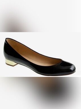 J. Crew Black Patent Leather Women's Ballet Flats
